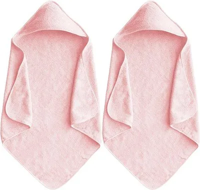 Produktbild von Fleece-Babybadhanddoek-Set, 80 x 80 cm, kersenroos, unisex, 0-3 Jahre