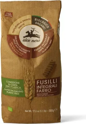 Obrázok produktu pre Cestoviny (celozrnné) FUSILLI500 g - ALCE NERO