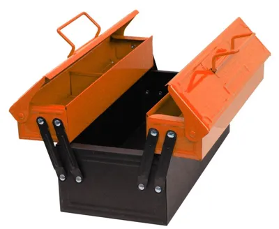 Produktbild von Werkzeugkasten aus Metall, orange
