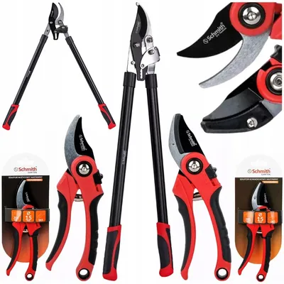 Produktbild von Schmith Premium Schneide-Set Hecken & Äste Standard | Gartenschere Heckenschere Astschere Baumschere | Rasenschere Heckenschneider Rosenschere Unkraut