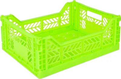 Produktbild von Aykasa Faltbox Klappbox NEON GREEN neongrün midi