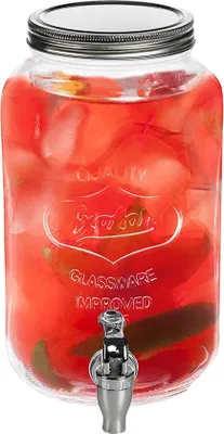 Produktbild von Famanu Getränkespender mit Zapfhahn - Glas, 3 Liter