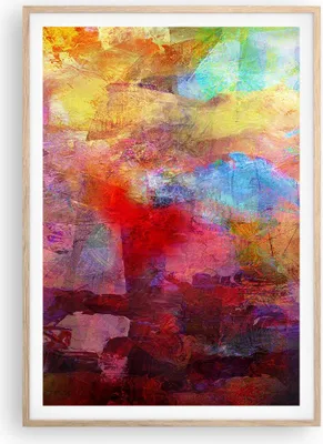 Produktbild von Gerahmtes Poster - Rahmen in heller Eiche - Abstraktion modern - 70x100 cm - Wand Bild - Wanddeko - Wandbilder - Wandposter - Bilderrahmen - Bilder - Kunstdruck - Wandbild - P2NPA70x100-3574