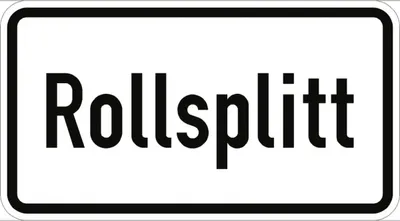 Produktbild von Verkehrsschild VZ1007-32, Rollsplitt, Alu, RA1, 420x231 mm