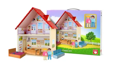 Obrázok produktu pre Igráčkov dom + 2 x Igráček, nábytok