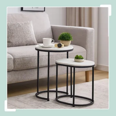 Produktbild von Satztische in Marmoroptik - 2er-Set, Wohnzimmer