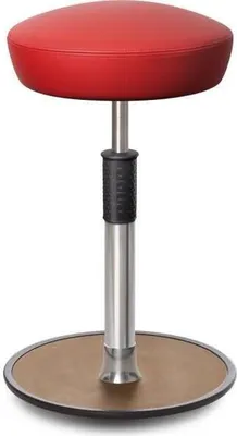 Produktbild von Sitz- Stehhocker Free Tall Hutsitz Boxmark Leder Rot chrom /Natur.