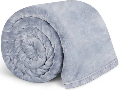 Produktbild von Famanu Fleece-Decke weich und warm - grau, 200 x 230 cm
