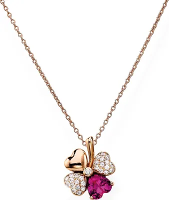 Produktbild von AMEN Kette Sterlingsilber rosegold onesize Damen Glücksbringer CLPQUBB, CLPQURR