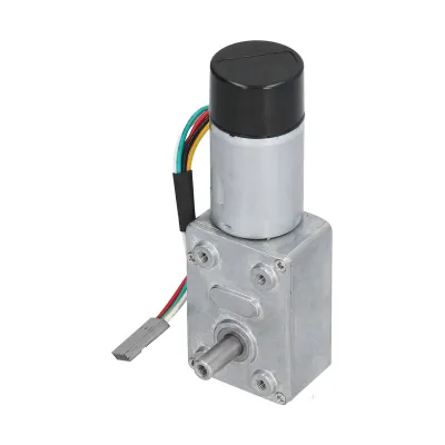 Produktbild von JGY?370 Encoder Untersetzungsmotor Vollmetall Schneckengetriebemotor mit Selbsthemmung Einzelwelle DC 24V90RPM