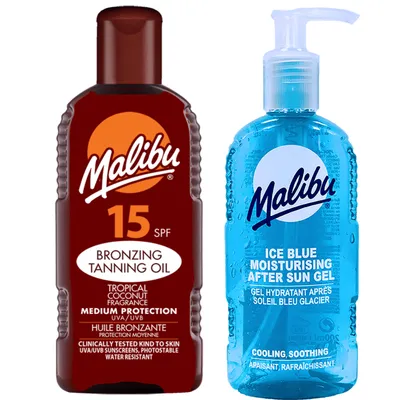Immagine prodotto di Malibu Tanning Oil SPF15 200 ml + gel dopo abbronzatura 200 ml