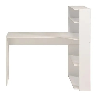 Zdjęcie produktu dla Białe biurko z półką, szerokość 121 cm - Mister