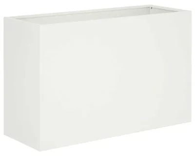 Immagine prodotto di vidaXL Vaso da giardino bianco, 80 x 30 x 50 cm, acciaio laminato a freddo