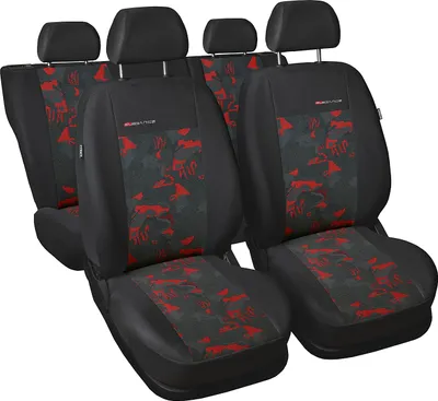 Produktbild von Elegance 5 Universal Sitzbezüge - Polyester/Velours Komplettset Rot