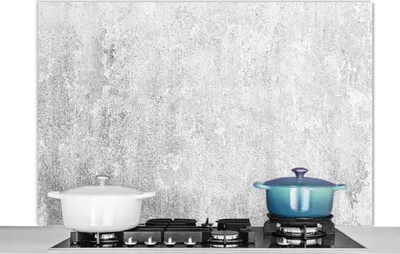 Produktbild von KitchenYeah®  Spritzschutz Küche - Küchenrückwand - Wandschutz für Herd und Spüle - Beton - Grau - Wand 120x80 - Alu-Dibond (Alternative zum Spritzschutz aus Glas) - Hitzebeständig - Herdspritzschutz