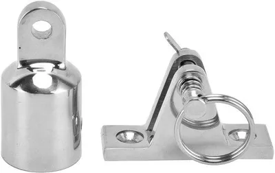 Produktbild von Bimini-Top-Hardware-Set - RVS-316-Fittingen - 90-Grad-Scharnier - für 22-mm-Paaldurchmesser