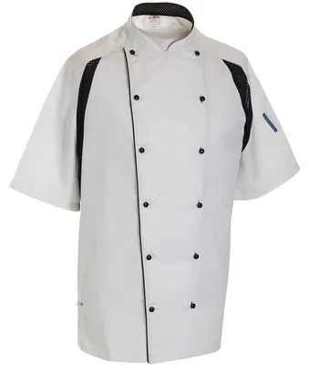 Image de Le Chef - Veste de cuisine « Staycool » pour hommes/femmes, manches raglan LT5141 (XXS) (blanc/noir)
