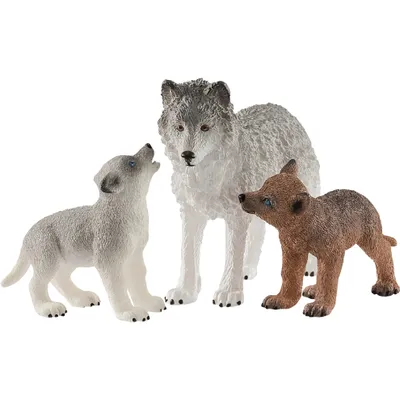 Immagine prodotto di Schleich - Lupo femmina con cuccioli 42472