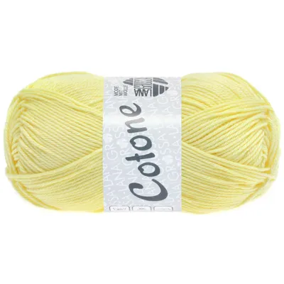 A ball of yellow yarn with a label.