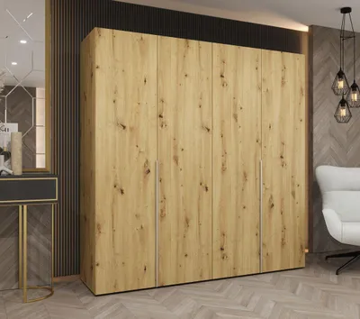 Obrázok produktu pre Šatníková skriňa 200 cm BETULA - dub artisan / kašmír