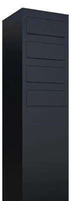 Produktbild von Briefkastenanlage Monolith for Four in Schwarz