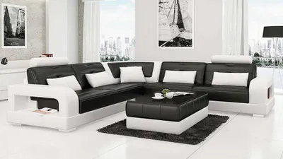Produktbild von Polster Ecksofa Sofa Couch Wohnlandschaft Leder Eck Sofas Garnitur  jvmoebel ®