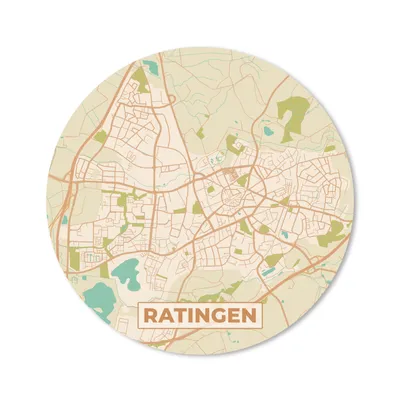 Produktbild von MuchoWow® Mauspad Mousepad Karte - Ratingen - Vintage - Stadtplan 40x40 cm - Mousepads - Maus Mat - Pad - Mausunterlage - Schreibtisch Accessoires