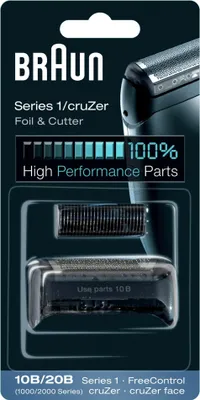 Produktbild von Braun Elektrorasierer Ersatzscherteil 10b/20b kompatibel mit cruZer und Series 1 Elektrorasierern