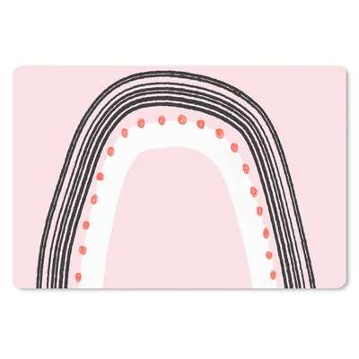 Produktbild von MuchoWow® Mauspad Mousepad Regenbogen - Minimalismus - Rosa 27x18 cm - Mousepads - Maus Mat - Pad - Mausunterlage - Büroartikel - Desk Matten