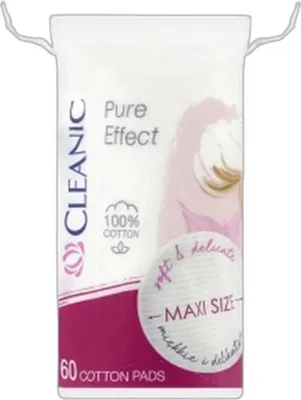 Zdjęcie produktu dla Płatki Kosmetyczne Cleanic Pure 60 Sztuk