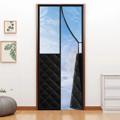Immagine prodotto di Omgoods - Tenda termica magnetica - 80 x 200 cm - Tenda isolante - Risparmio energetico - Nera