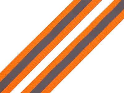 Produktbild von 5m Reflektorband Reflexband Reflexstreifen 25mm Gurtband reflektierend Farbwahl, Farbe:neonorange