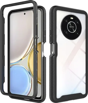 Produktbild von Huawei Honor X9 Hülle, Hybrid Transparente Rückseite Robust TPU Bumper Rutschfest Stoßfest Schutzhülle für Huawei Honor X9 Schwarz