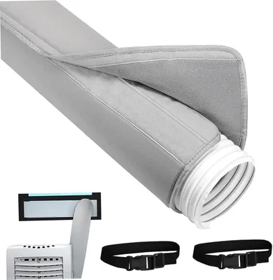 Produktbild von Klima-Abwärmeschutzschlauch 150x53 cm – Wärmeisolierend, staubdicht, für 5" & 5,9" Abluftschläuche, inkl. Klebeband & Clips,Klimaanlagenteile