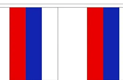 Wimpelkette Russland, 9 m, Polyester, 30 Flaggen
