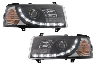 Obrázek produktu pro LED DRL světlomety vhodné pro VW Transporter T4 1990-2003 černé.