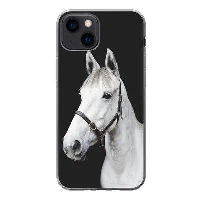 Produktbild von MuchoWow® Handyhülle Schutzhülle Hülle für iPhone 13 mini Pferd - Halfter - Weiß Silikon Softcase Handy Hülle - Softcase