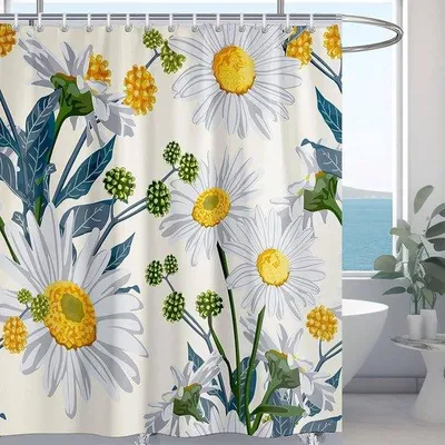 Immagine prodotto di Tenda da doccia "Blumenbäder" in poliestere - impermeabile - 180 x 180 cm