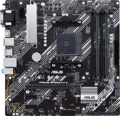Immagine prodotto di ASUS PRIME B450M-A II - Scheda madre - micro ATX - Socket AM4 - Chipset AMD B450 - USB 3.2 Gen 1, USB 3.2 Gen 2 - LAN Gigabit - Grafica integrata (CPU necessaria)