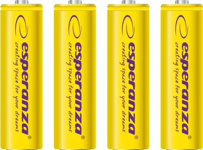 Produktbild von Esperanza Wiederaufladbare Batterien Ni-Mh Aa 2000Mah 4St. Gelb