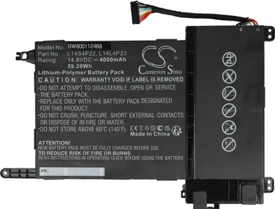 Produktbild von vhbw Akku Ersatz für Lenovo L14M4P23, L14L4P23, L14S4P22 für Notebook (4000 mAh, 14,8 V, Li-Polymer)