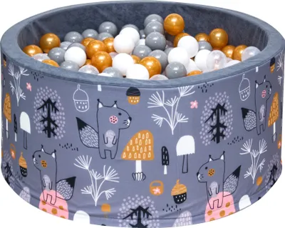 Produktbild von Bällebad 90 cm x 40 cm mit 400 Bällen (7 cm) Kugelbad Bällchenbad Bällchenpool Spielbad  Ballpool  AX4