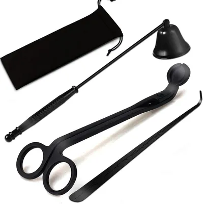 Productafbeelding van Kaarsen Accessoires Set - Kaarsen Tool Kit - Kaarsen Onderhoud - Roestvrij Staal - 24.21 x 6.3 x 4.19 cm