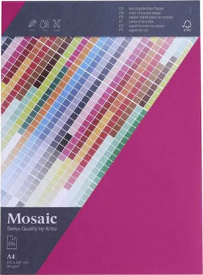Obrázek produktu pro artoz 947925-486 artoz Briefpapier Mosaic fuchsia DIN A4 90 g/qm 25 Blatt