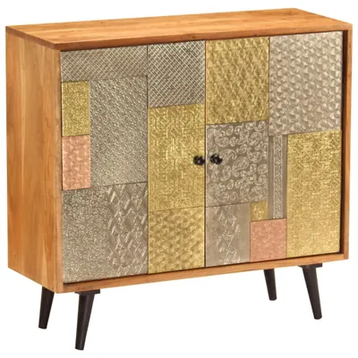Image de Buffet 80x30x75 cm en bois massif d'acacia