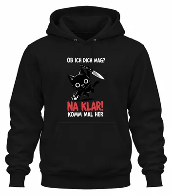 Imagen del producto de Sí, me gustas. Por supuesto. Ven aquí.Camiseta con estampado ("Statement").Sarcasmo.Sudadera con capucha, color negro, talla XXL