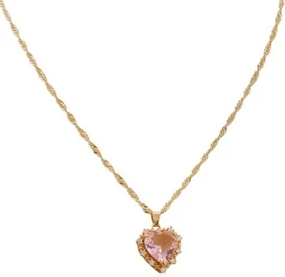 Produktbild von Halskette ME-20744 - Golden/Hellrosa für Damen KP20744