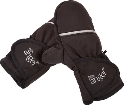 Produktbild von Fäustlinge Softshell STRETCH Outlast® - schwarz-grau gestickt, 2