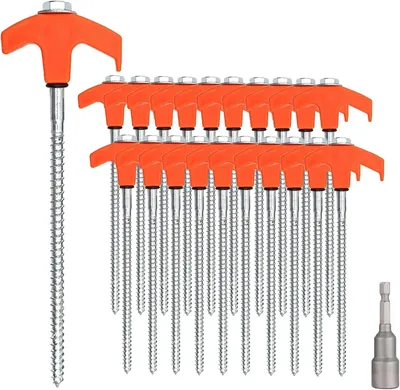 Obrázok produktu pre Kolíky do stanu 20 cm, 20 ks, ocel, pre kempovanie