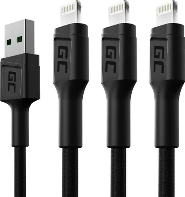 Produktbild von Green Cell KABGCSET06 Lightning-Kabel 2 m Schwarz